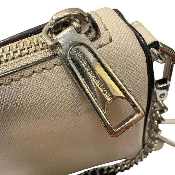 Rebecca Minkoff Genuine Leather Tan Chain Strap Crossbody Bag - Picture 9 of 14